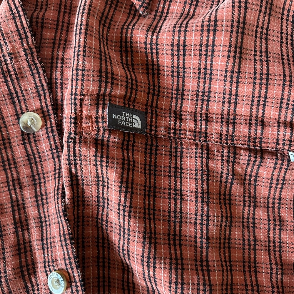 The North Face Men's Orange Plaid Shirt